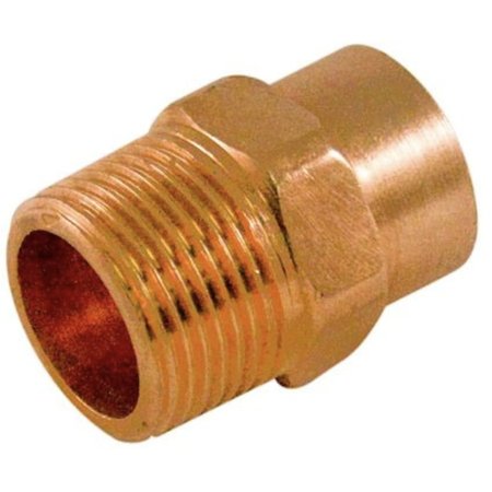 American Imaginations 1 in. x 1 in. Copper Male Adapter - Cast AI-35692